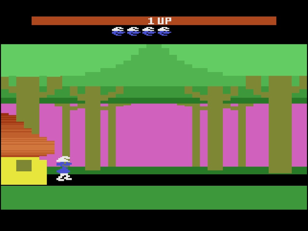 Gameplay of Smurfs Rescue In Gargamels Castle for Atari 2600